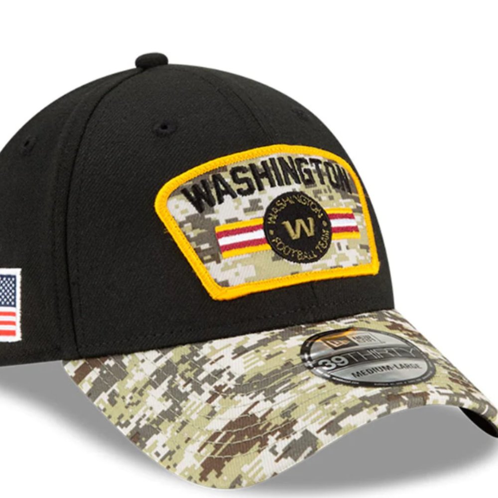 Washington Football Team NFL New Era 2021 "STS" 39THIRTY hat Black/Camo